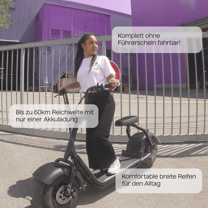 E - Roller Schwarz Matt – TWHEELS - TWHEELS