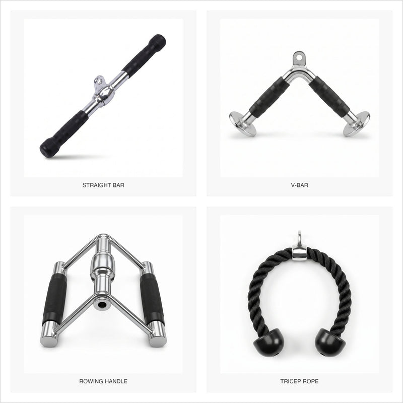 Kabelzug-Aufsatz Set – 4-teiliges Zubehörpaket für deinen Fitness-Turm - TWHEELS