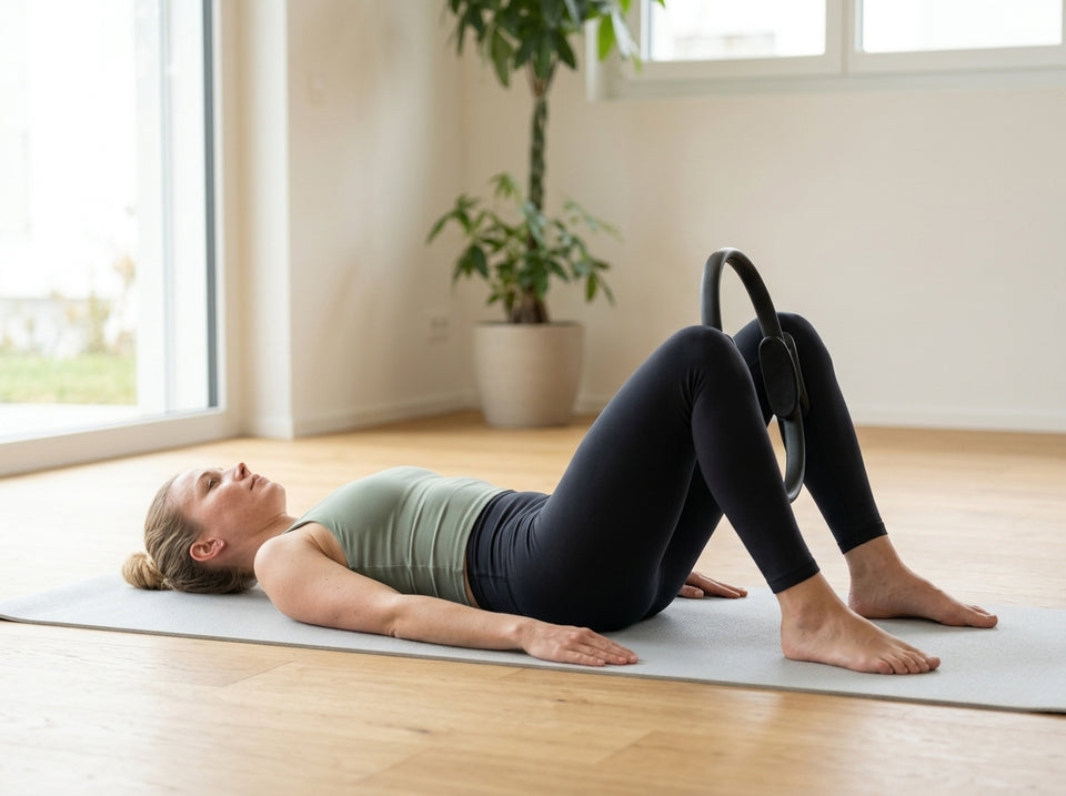 Innenschenkel-Press mit dem Ring: Startposition