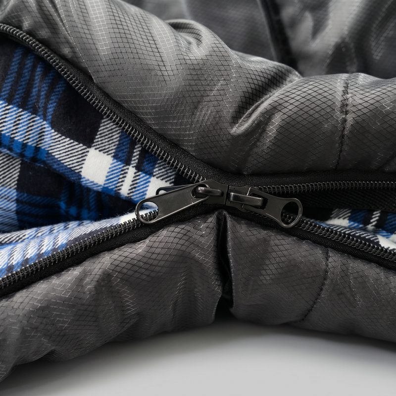 Deckenschlafsack 3-Jahreszeiten – 220 × 80 cm | Flanell | -20°C Extrem | Koppelbar