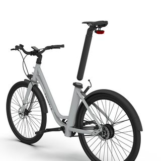 TWHEELS E-Bike City Classic mit herausnehmbarem Akku in der Sattelstange.