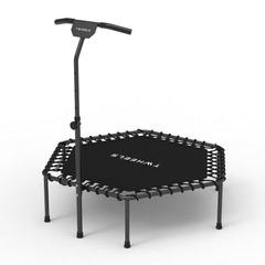 TWHEELS Fitness-Trampolin mit schwarzer Sprungfläche und T-Griff.