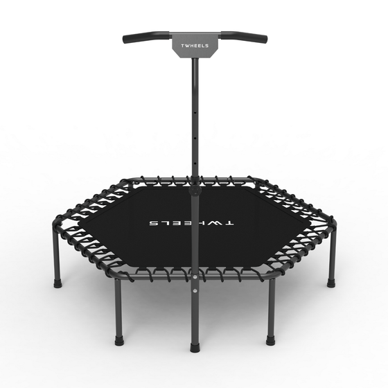 Fitness-Trampolin – höhenverstellbar mit T-Griff & Bungee-Federung