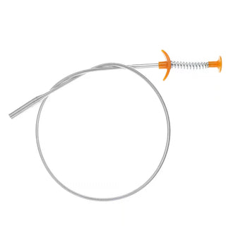 Flexible Greifzange aus Metall mit orangefarbenem Kunststoffgriff und Krallenmechanismus.