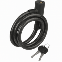 Chain lock with key in black