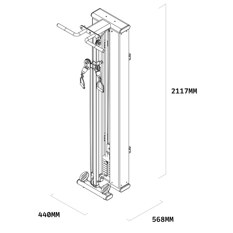 Fitness Seilzugturm aus Eichenholz – TWHEELS - TWHEELS
