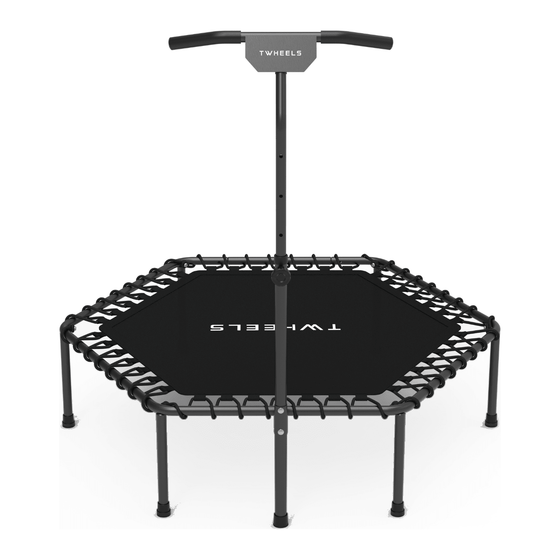 Fitness-Trampolin – höhenverstellbar mit T-Griff & Bungee-Federung