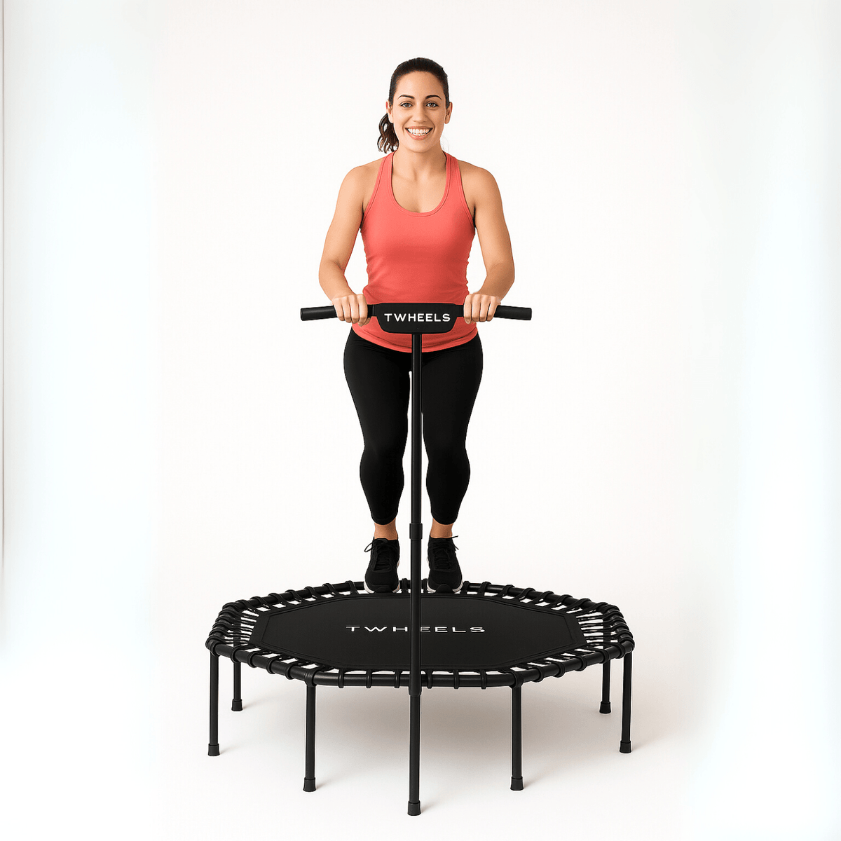 Fitness trampoline height adjustable TWHEELS