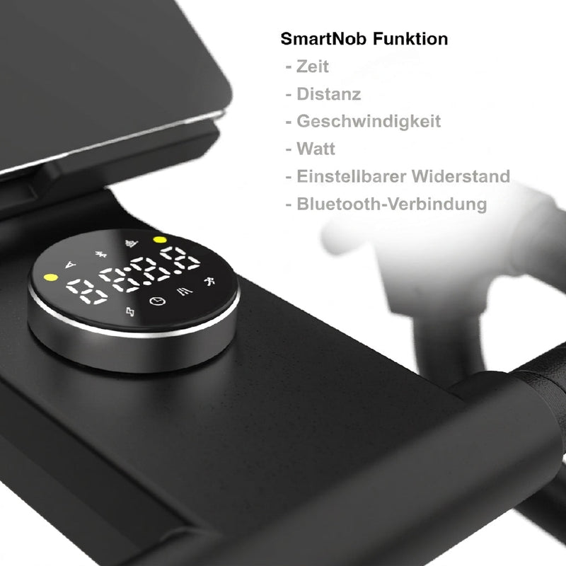 Hometrainer Indoor Bike von TWHEELS aus Eichenholz, hochwertiges Home-Gym-Design.