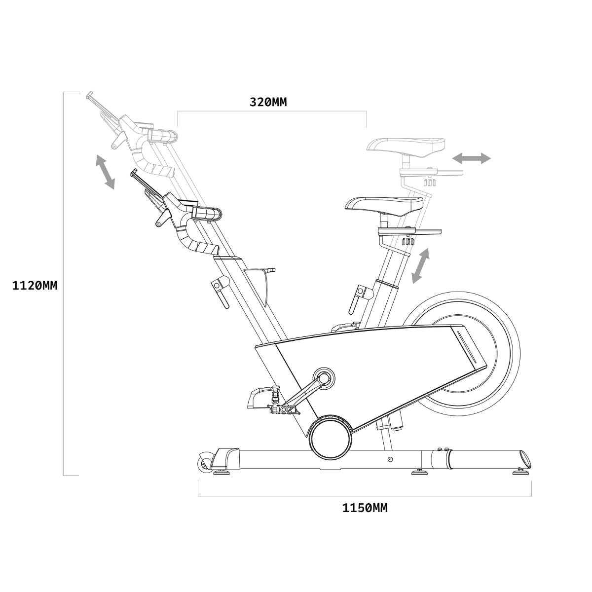 Hometrainer IndoorBike aus Eichenholz – TWHEELS - TWHEELS