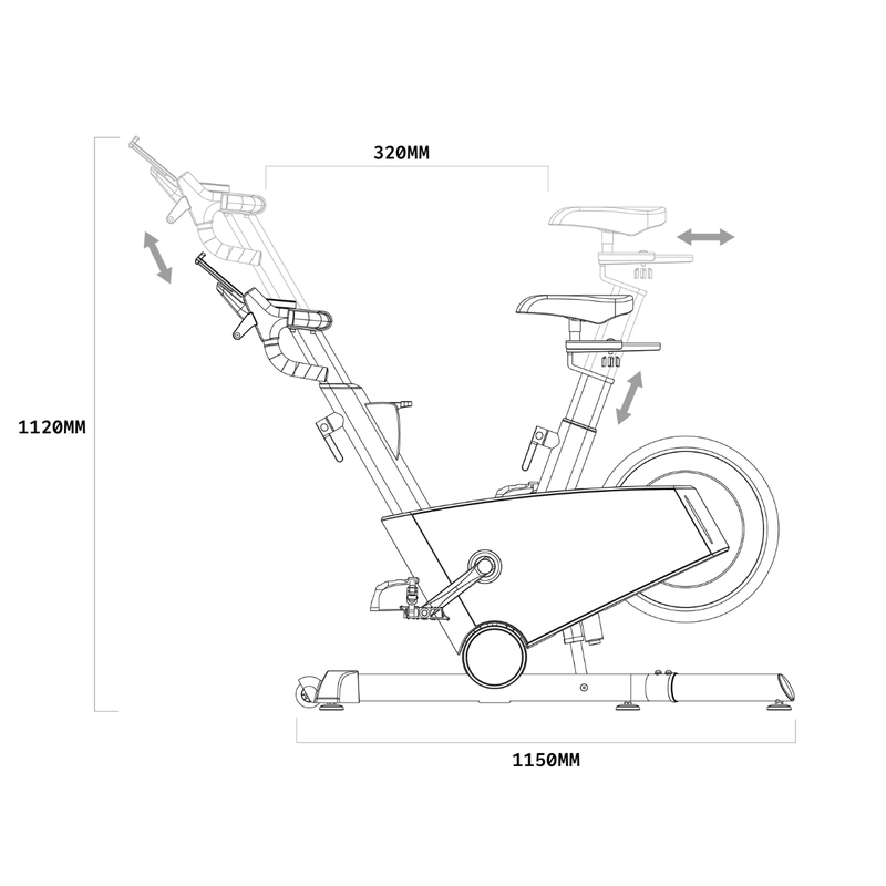 Hometrainer IndoorBike aus Eichenholz – TWHEELS - TWHEELS