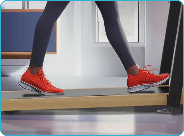Mit knieschonendem Dämpfungssystem für höchste Ergonomie
