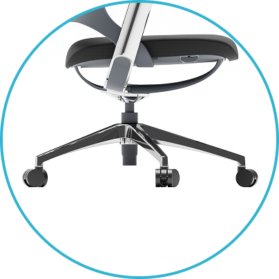 Leichtläufige Rollen, 360°-Drehung und einfacher Aufbau – der TWHEELS Bürostuhl passt sich dir und deinem Alltag an.