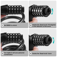 Chain lock with numbers in black