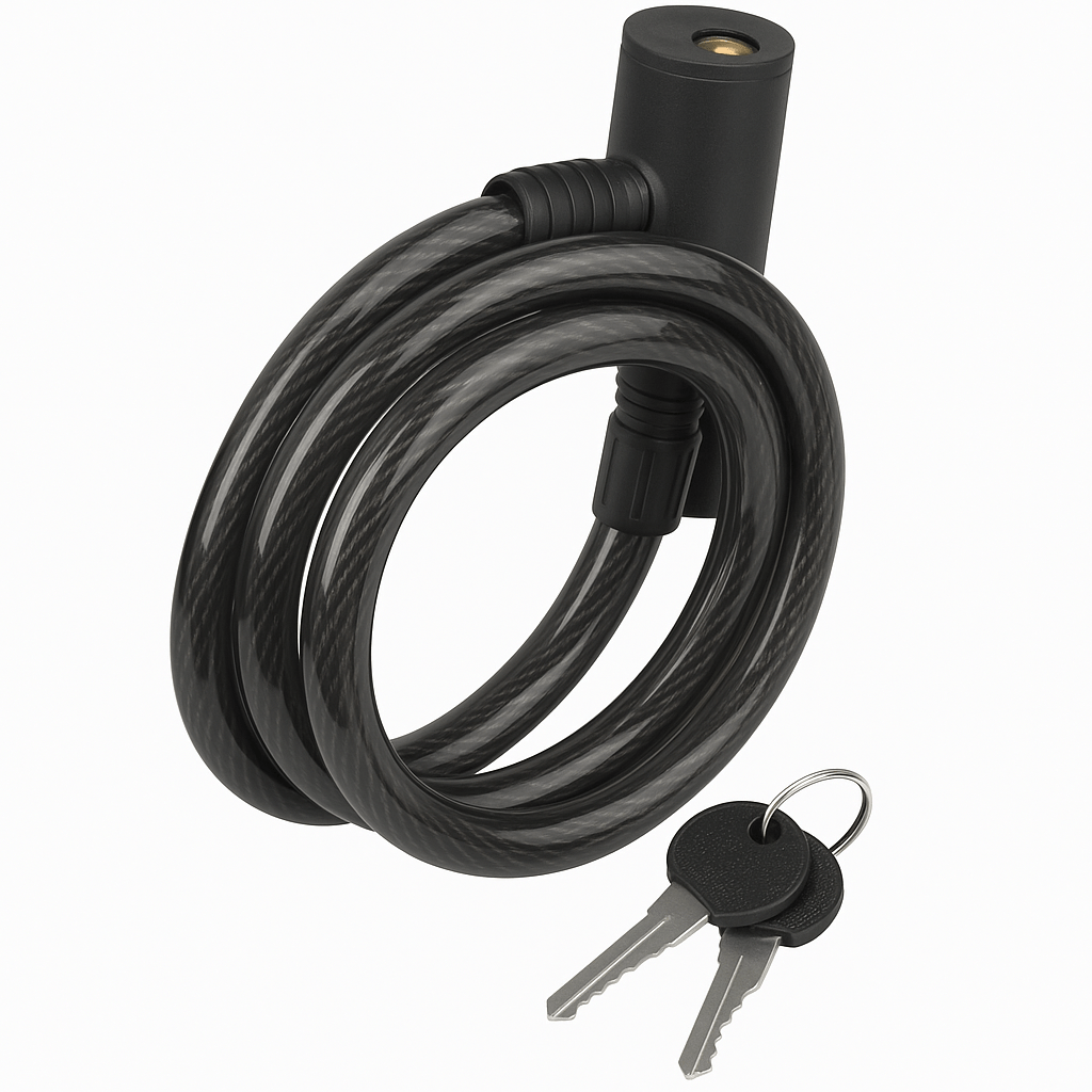 Kettenschloss mit Schlüssel in Schwarz - TWHEELS