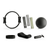 TWHEELS Pilates Essential Komplett-Set mit allen sechs Teilen: Pilates-Ring, drei Widerstandsbänder, Gymnastikball, Hüftband, Loop-Band und Pumpe auf weissem Hintergrund