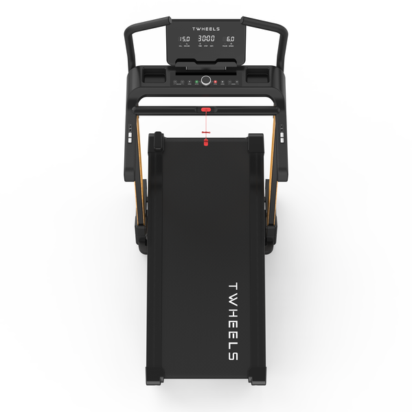 TWHEELS Pro Laufband von oben mit extra breiter Lauffläche