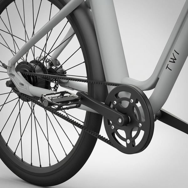 TWHEELS City E-Bike Classic avec transmission par courroie en carbone sans entretien
