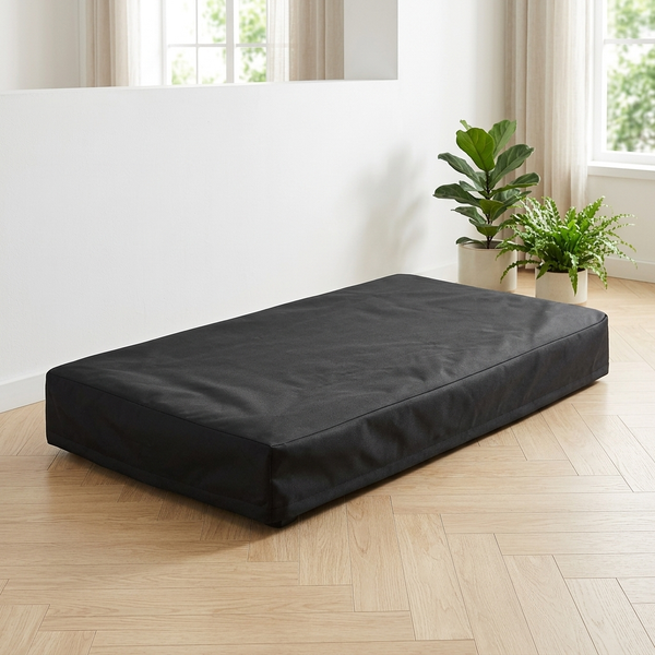 La housse de protection est posée sur le WalkingPad dans le salon.
