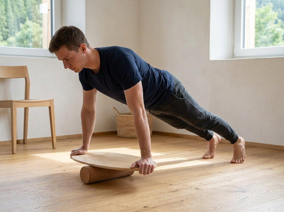Plank mit Händen auf dem Board: Startposition