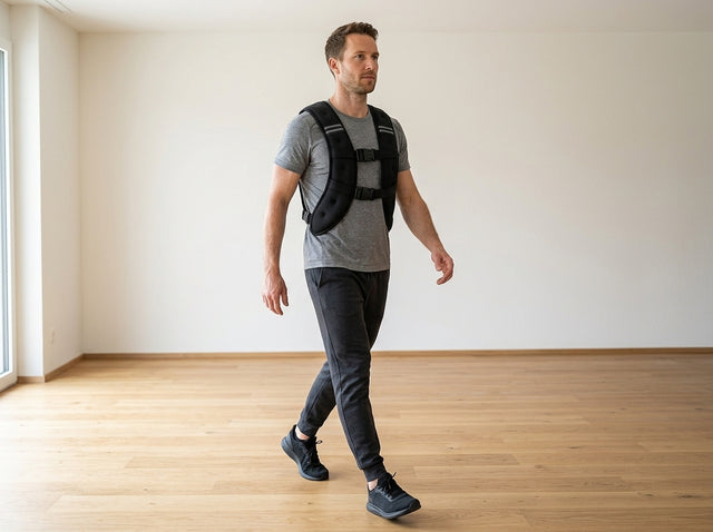 Rucking: gewichtetes Gehen auf dem Giubbotto zavorrato