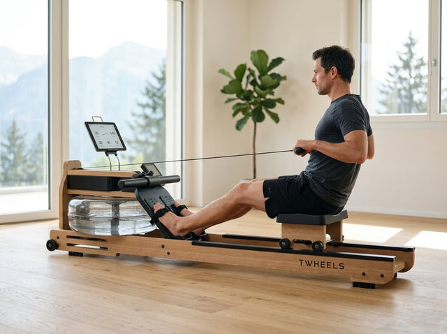 Technik-Drills: Pick Drill & Pause-Rudern auf dem Wasserrudergerät aus Eichenholz – TWHEELS