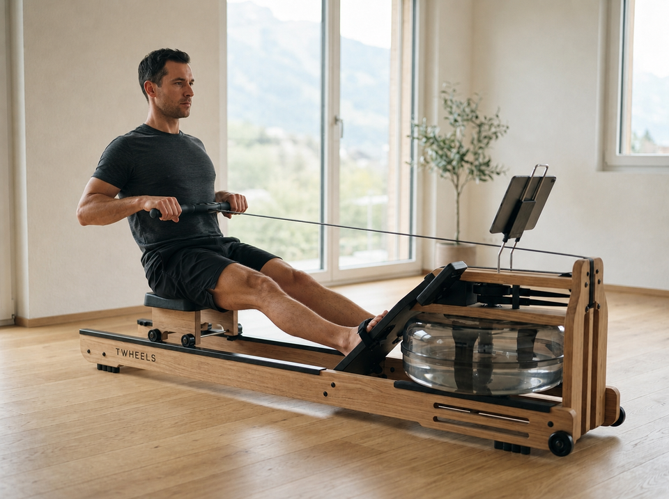 Der Grundschlag (Catch, Drive, Finish, Recovery): Endposition