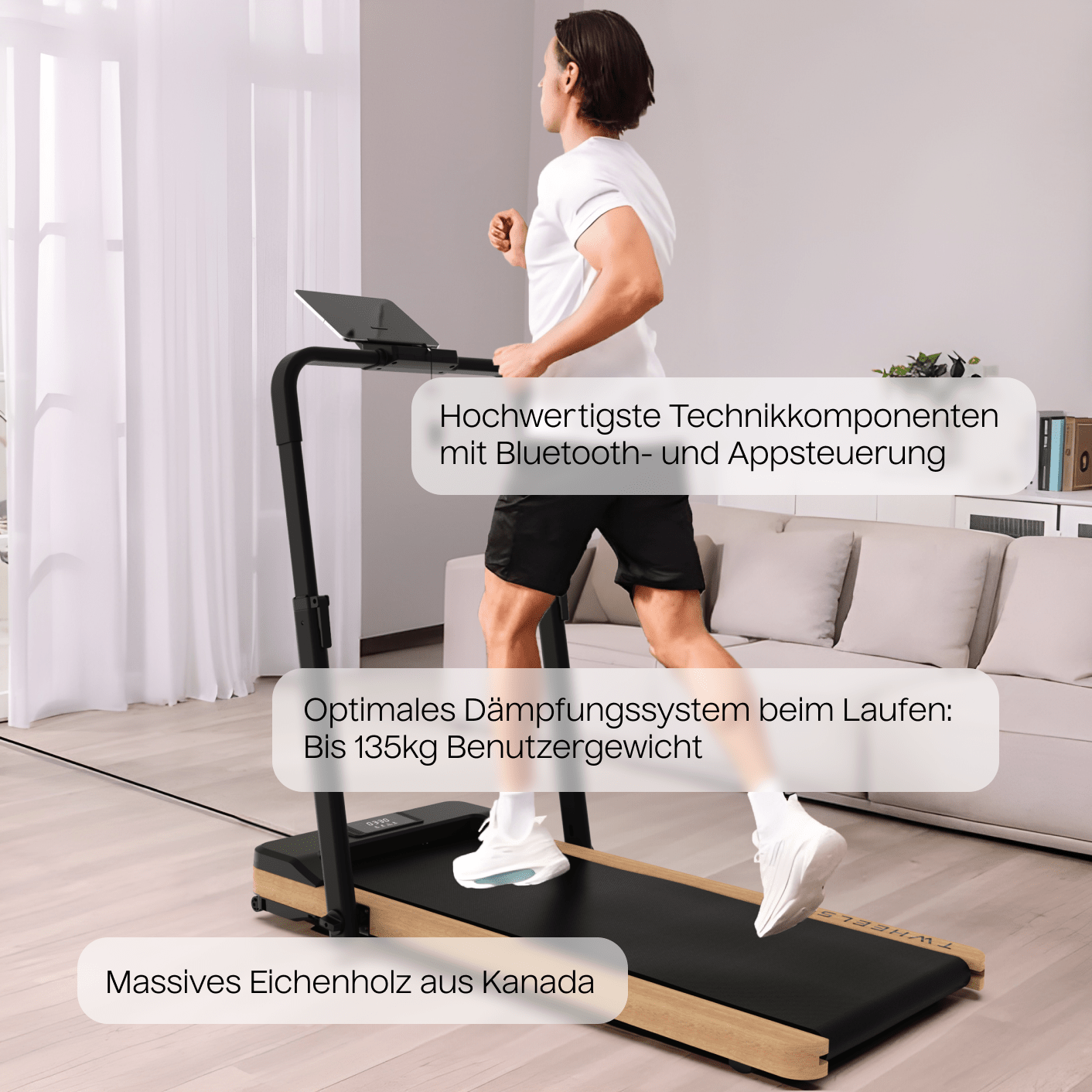 Walking Pad Laufband aus Eichenholz – TWHEELS - TWHEELS