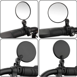 2er set o 8cm universal fahrrad ruckspiegel mit weitwinkel schwarz new