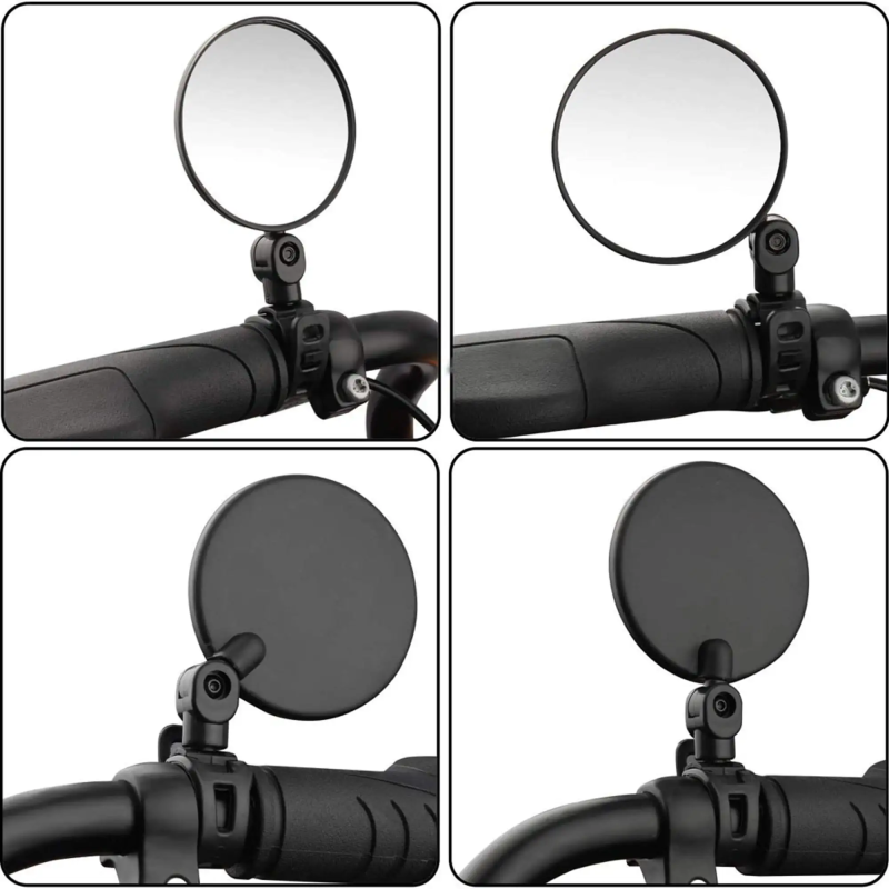 2er set o 8cm universal fahrrad ruckspiegel mit weitwinkel schwarz new