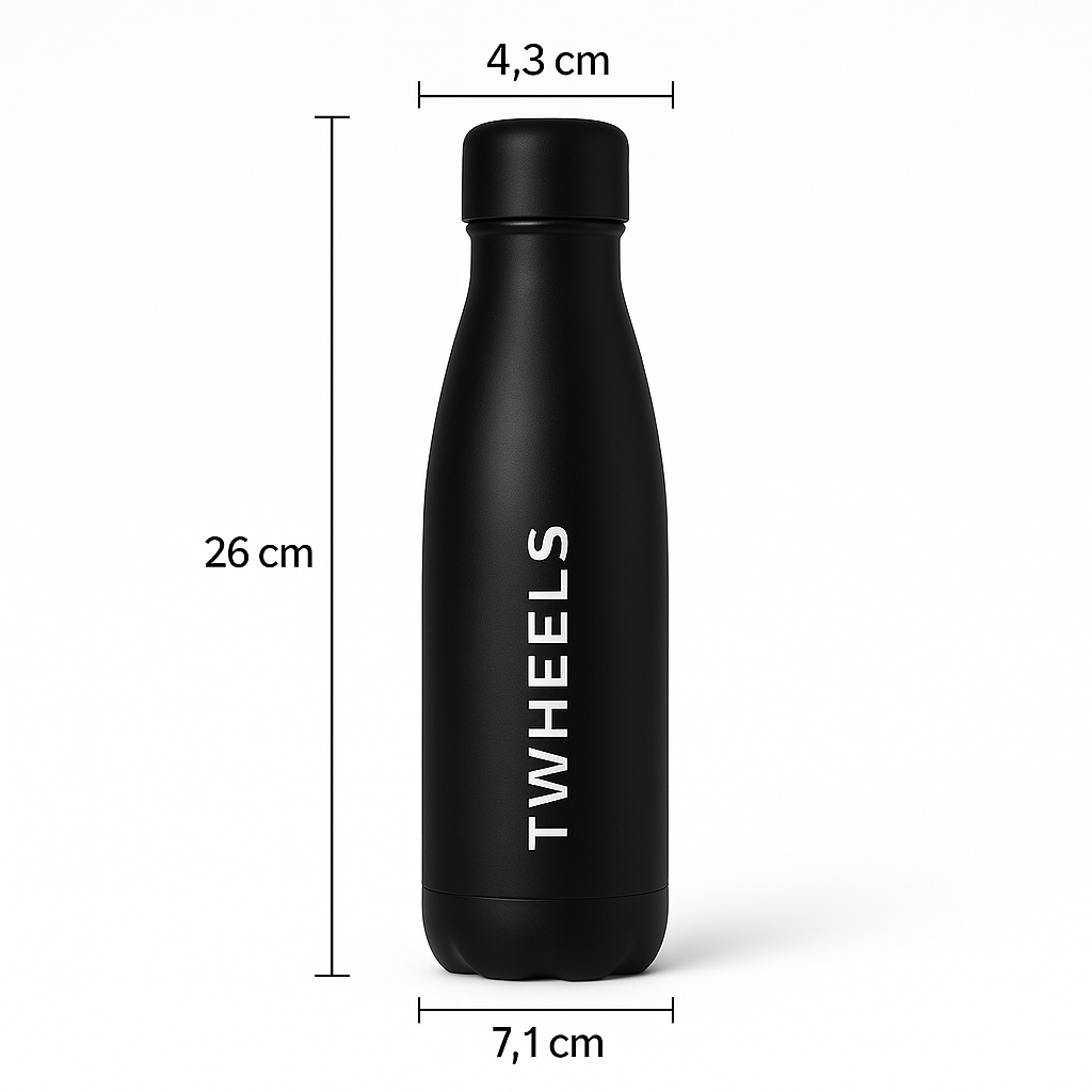 Black Water Bottle With Measurements
