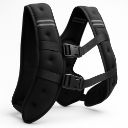 Black Weighted Vest Front