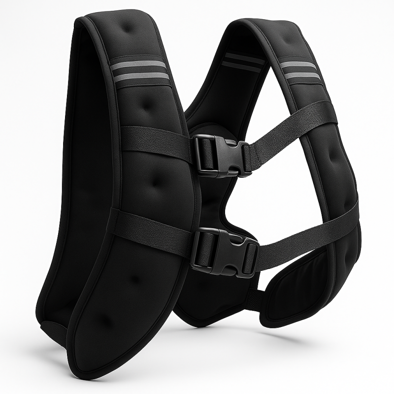 Black Weighted Vest Front