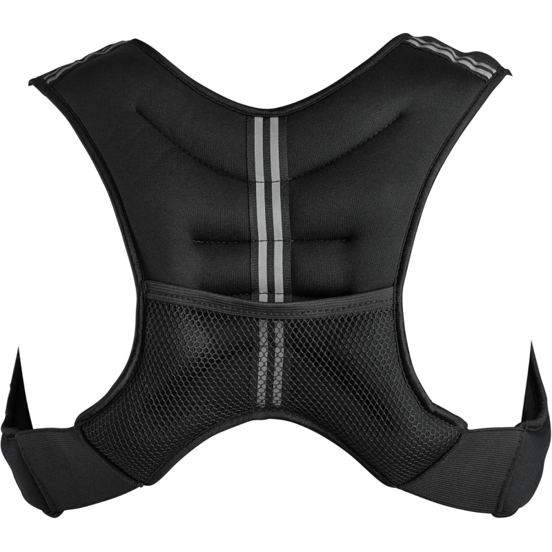 Black Weighted Vest from Back